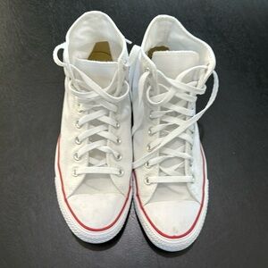 Converse High Top, Chuck Taylor All Stars, white, women’s 10.5, men’s 8.5